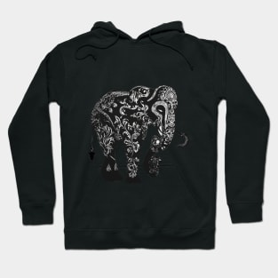 Elephant Shadow Silhouette Anime Style Collection No. 127 Hoodie